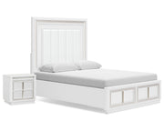 Chalanna Queen Panel Storage Bed and Nightstand