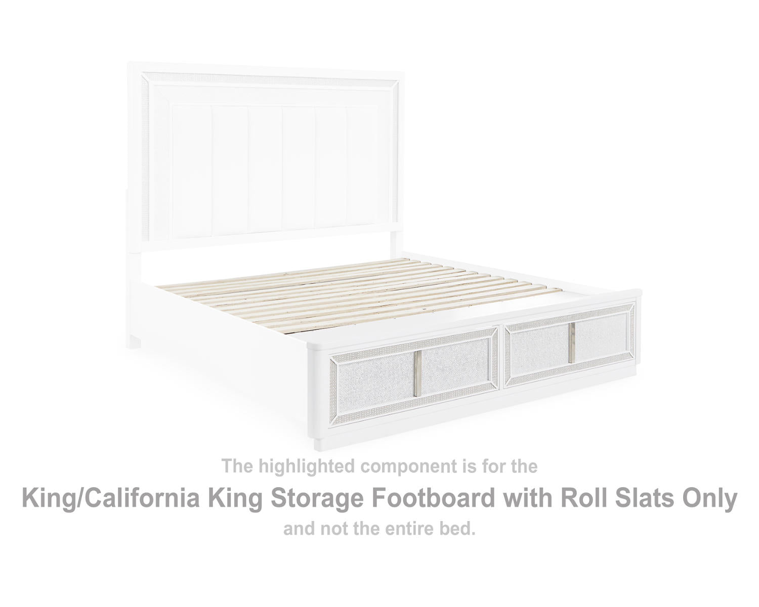 Chalanna King/California King Storage Footboard with Roll Slats