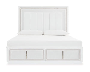 Cama tapizada Chalanna California King con almacenaje