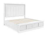 Cama tapizada Chalanna California King con almacenaje