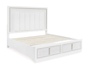Cama tapizada Chalanna California King con almacenaje