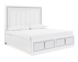 Chalanna Queen Upholstered Storage Bed, Dresser and Mirror