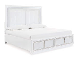 Cama tapizada Chalanna California King con almacenaje