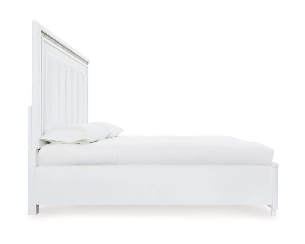 Cama tapizada Chalanna California King con almacenaje