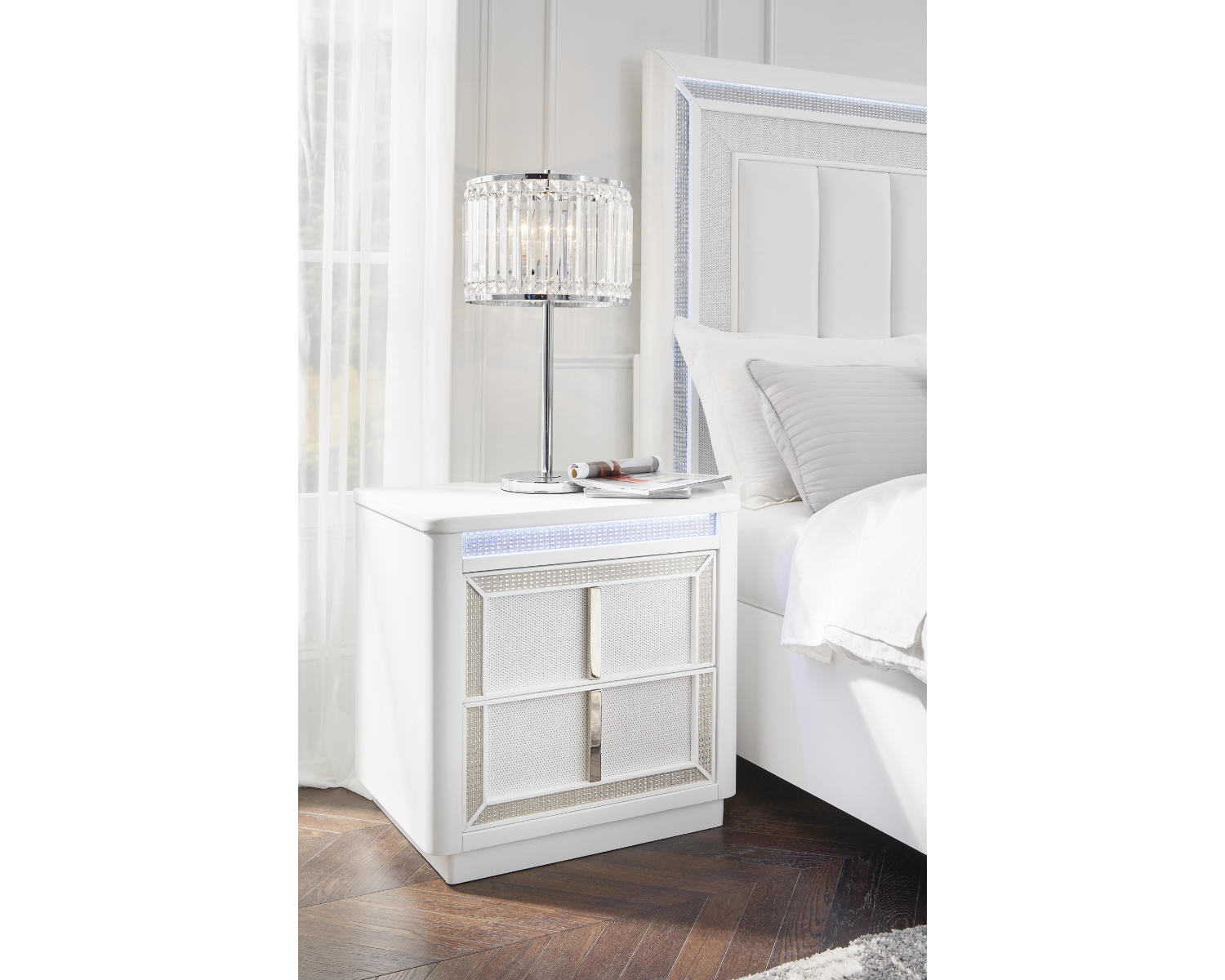 Chalanna Queen Panel Storage Bed and Nightstand