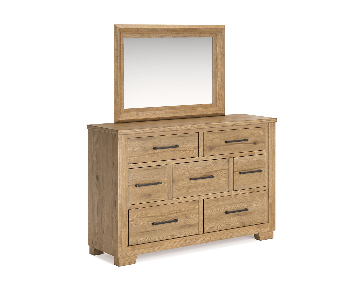 Galliden California King Panel Bed, Dresser and Mirror