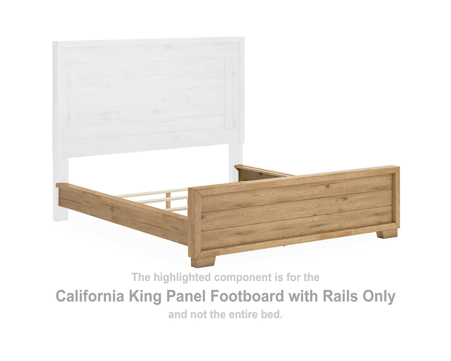 Galliden California King Panel Footboard with Rails