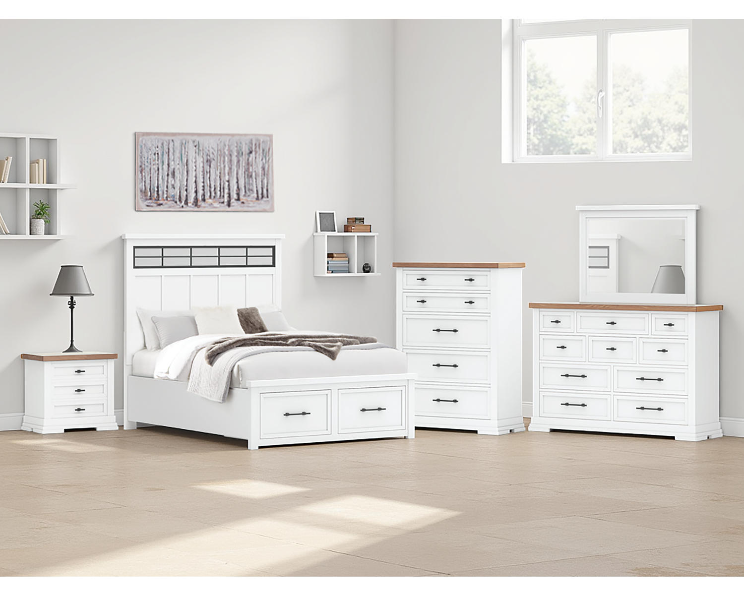 Ashbryn Queen Panel Storage Bed