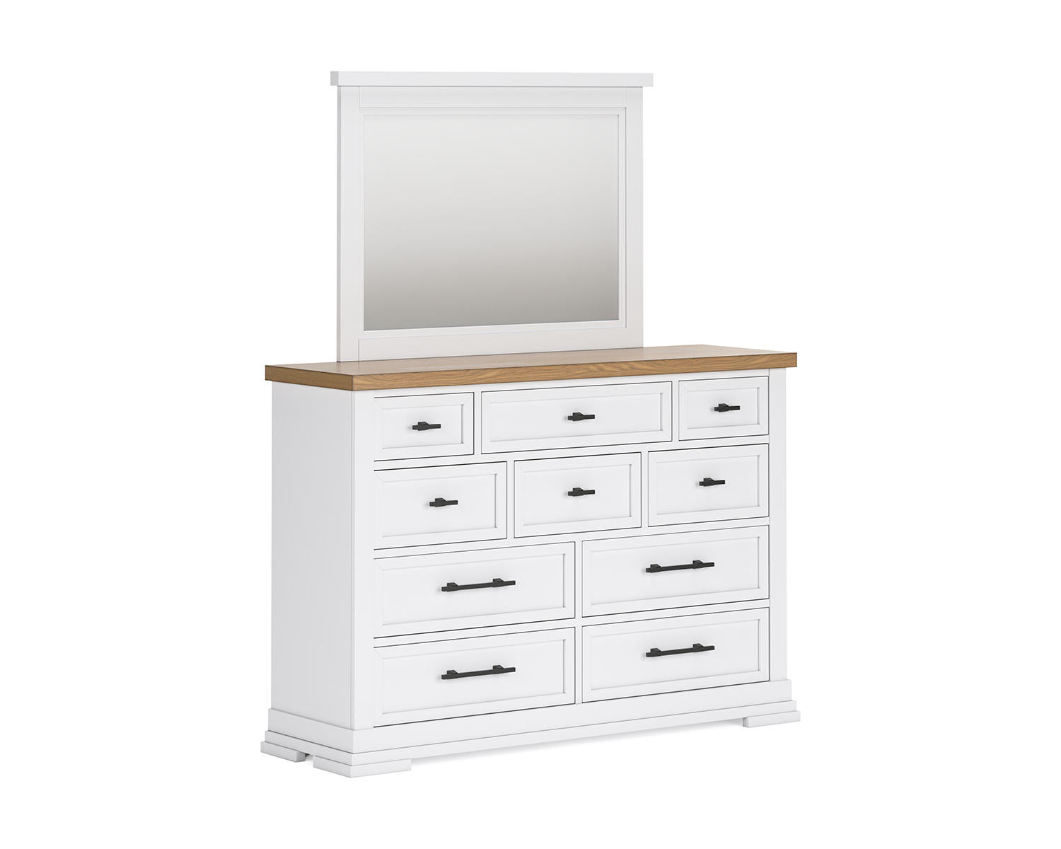 Ashbryn King Panel Storage Bed, Dresser and Mirror