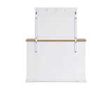 Cama King Ashbryn con almacenamiento, tocador y espejo