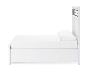Cama Queen Ashbryn con almacenamiento, tocador y espejo