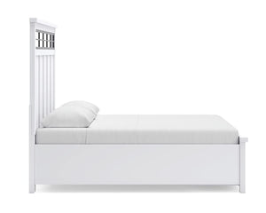 Cama Queen Ashbryn con almacenamiento, tocador y espejo