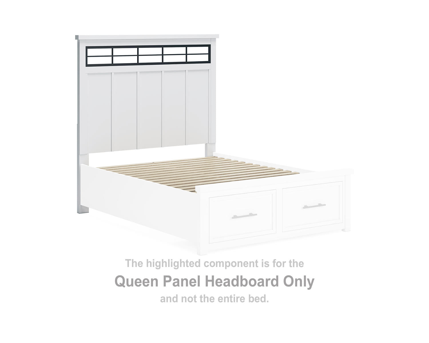 Ashbryn Queen Panel Headboard with Roll Slats