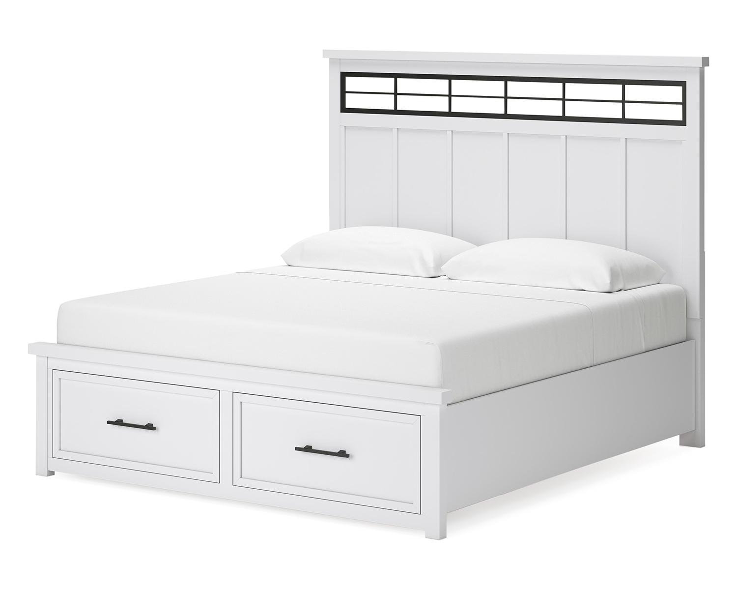 Ashbryn King Panel Storage Bed, Dresser and Mirror
