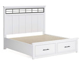Cama Ashbryn King con almacenamiento y paneles