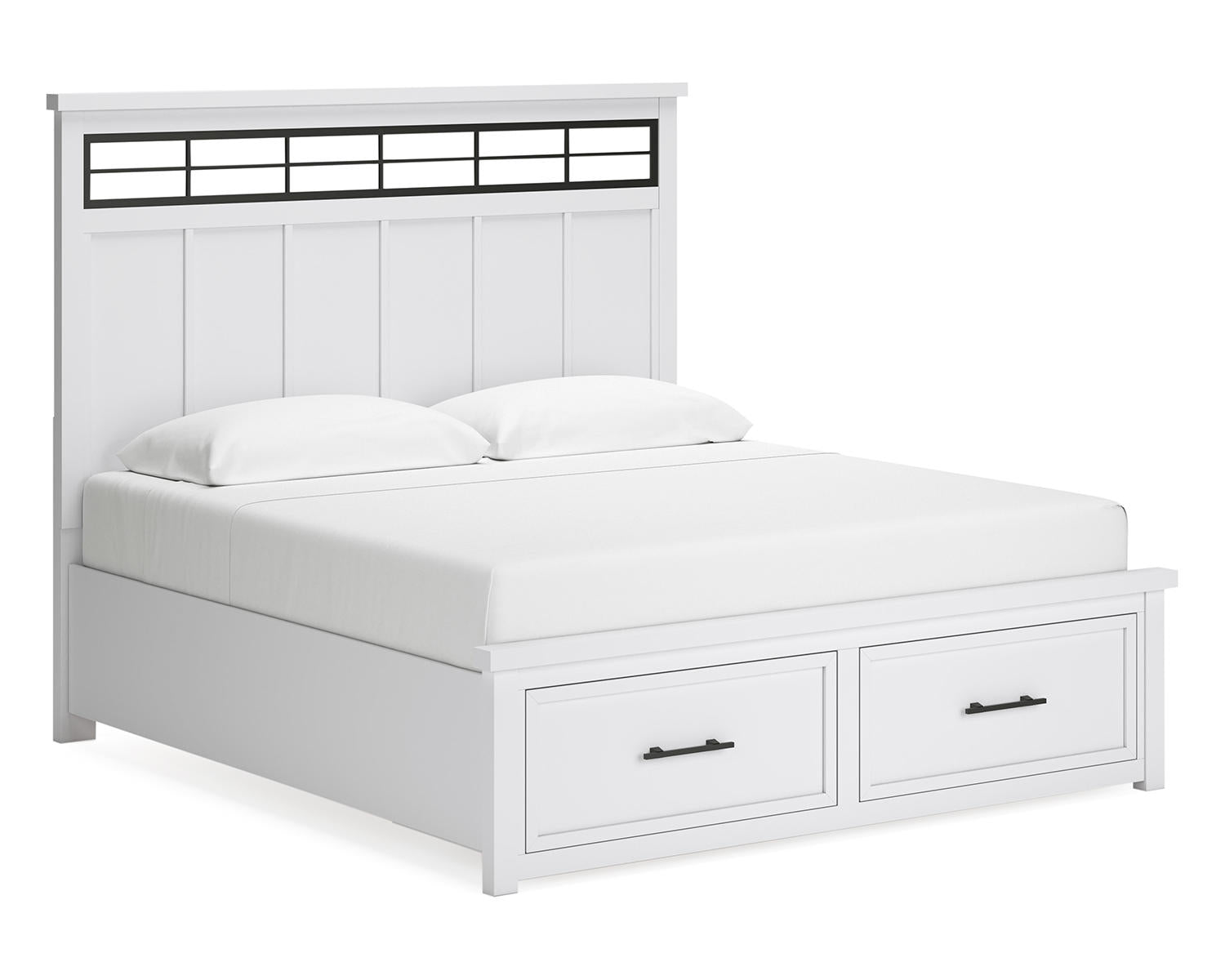 Ashbryn King Panel Storage Bed, Dresser and Mirror