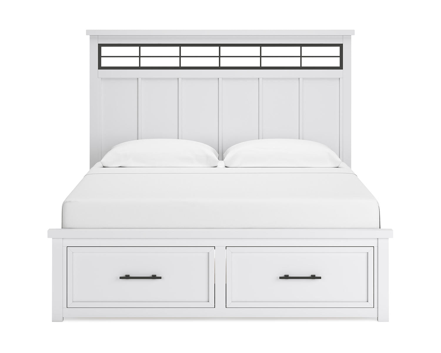 Ashbryn King Panel Storage Bed, Dresser, Mirror and Nightstand