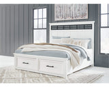 Cama Ashbryn King con almacenamiento y paneles