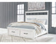 Cama Ashbryn King con almacenamiento y paneles