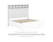 Ashbryn King/California King Panel Headboard with Roll Slats