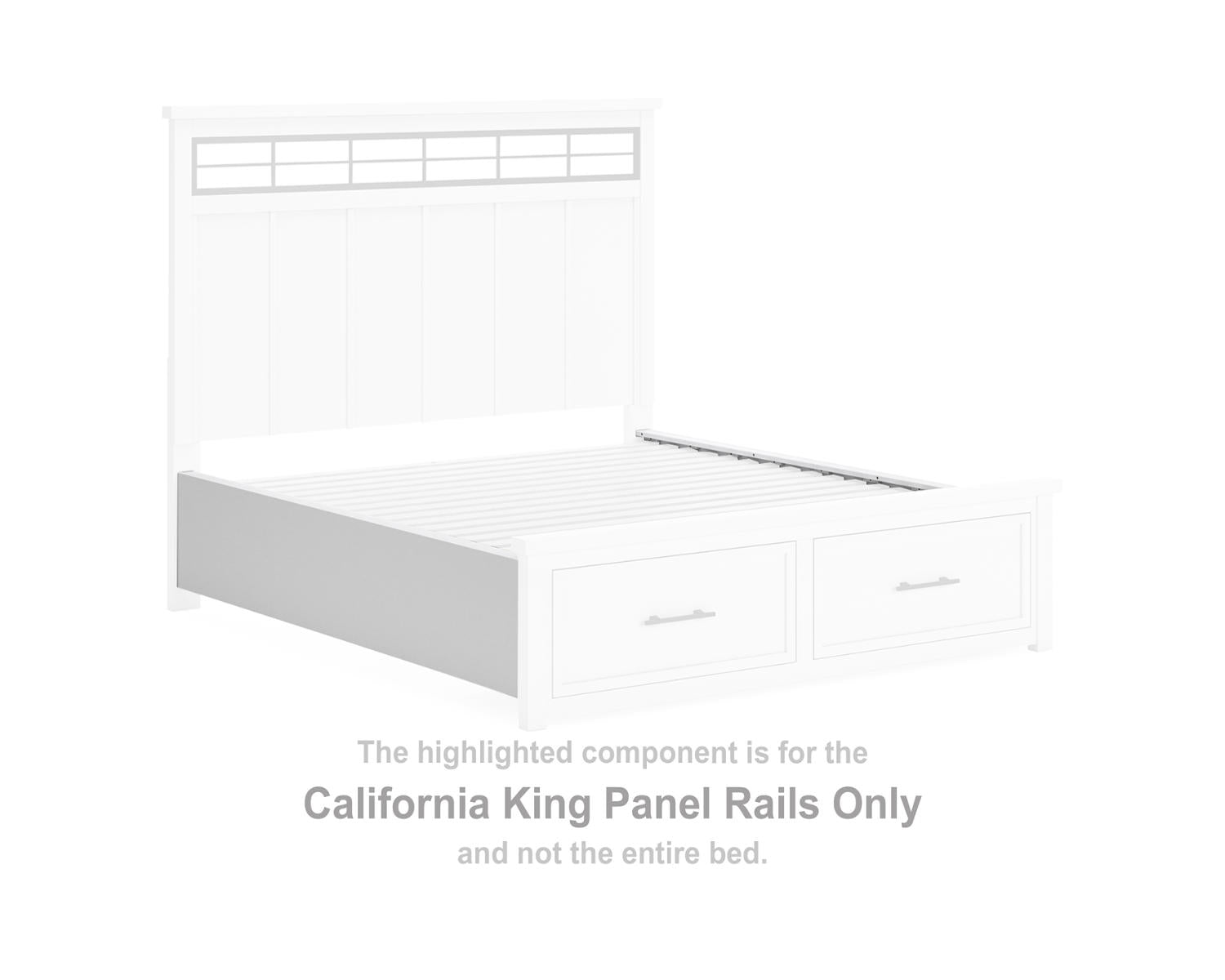 Ashbryn California King Panel Rails