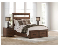 Cama Queen Taffenbrook con almacenamiento y paneles