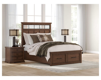 Cama Queen Taffenbrook con almacenamiento y paneles