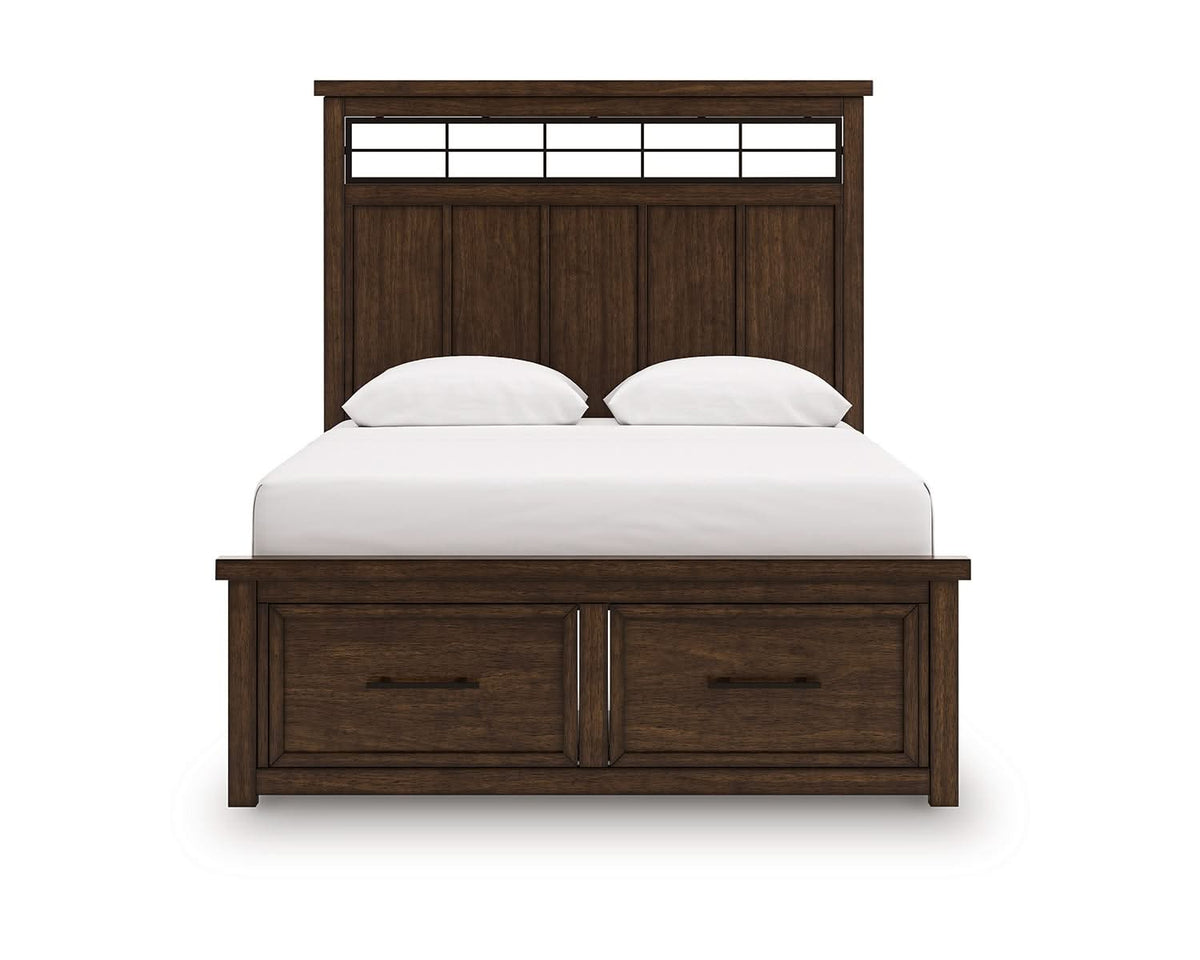 Cama Queen Taffenbrook con almacenamiento y paneles