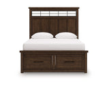 Cama Queen Taffenbrook con almacenamiento y paneles