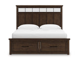 Cama California King Taffenbrook con almacenamiento y paneles
