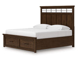 Cama Taffenbrook King con almacenamiento y paneles