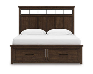 Cama Taffenbrook King con almacenamiento y paneles