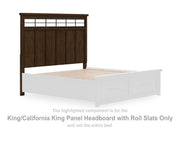 Taffenbrook King/California King Panel Headboard with Roll Slats