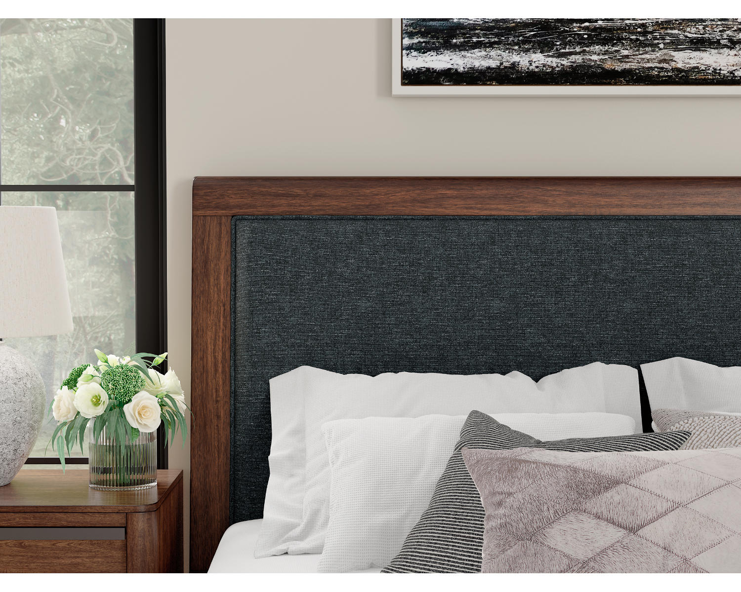 Dilenno Queen Upholstered Panel Bed