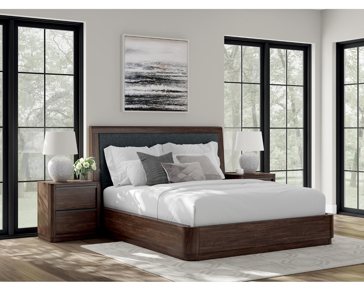 Dilenno California King Upholstered Panel Bed