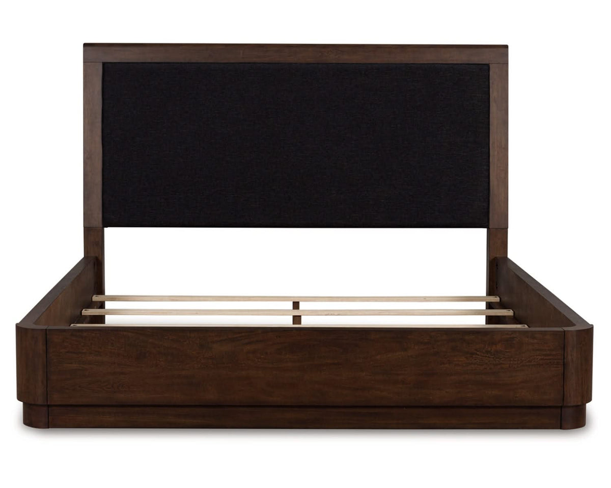 Cama Queen con paneles tapizados Dilenno