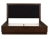 Cama Queen con paneles tapizados Dilenno