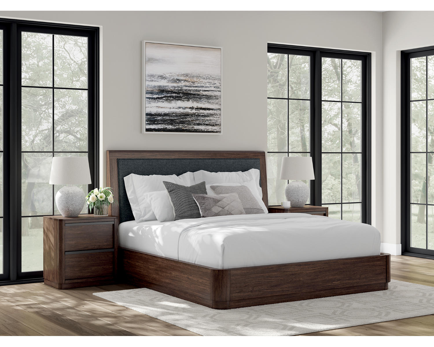Dilenno King Upholstered Panel Bed