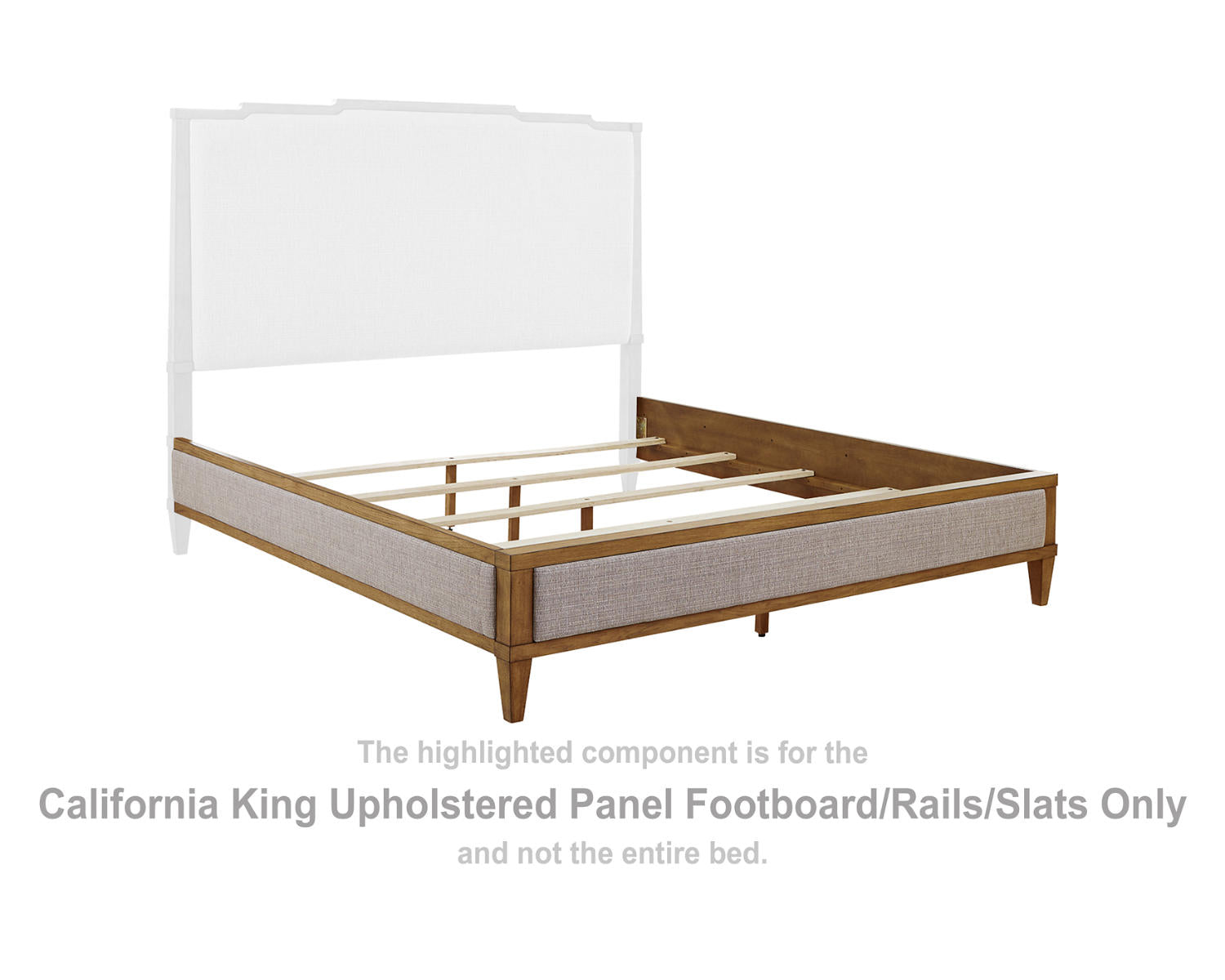 Sharlance California King Upholstered Panel Footboard/Rails/Slats