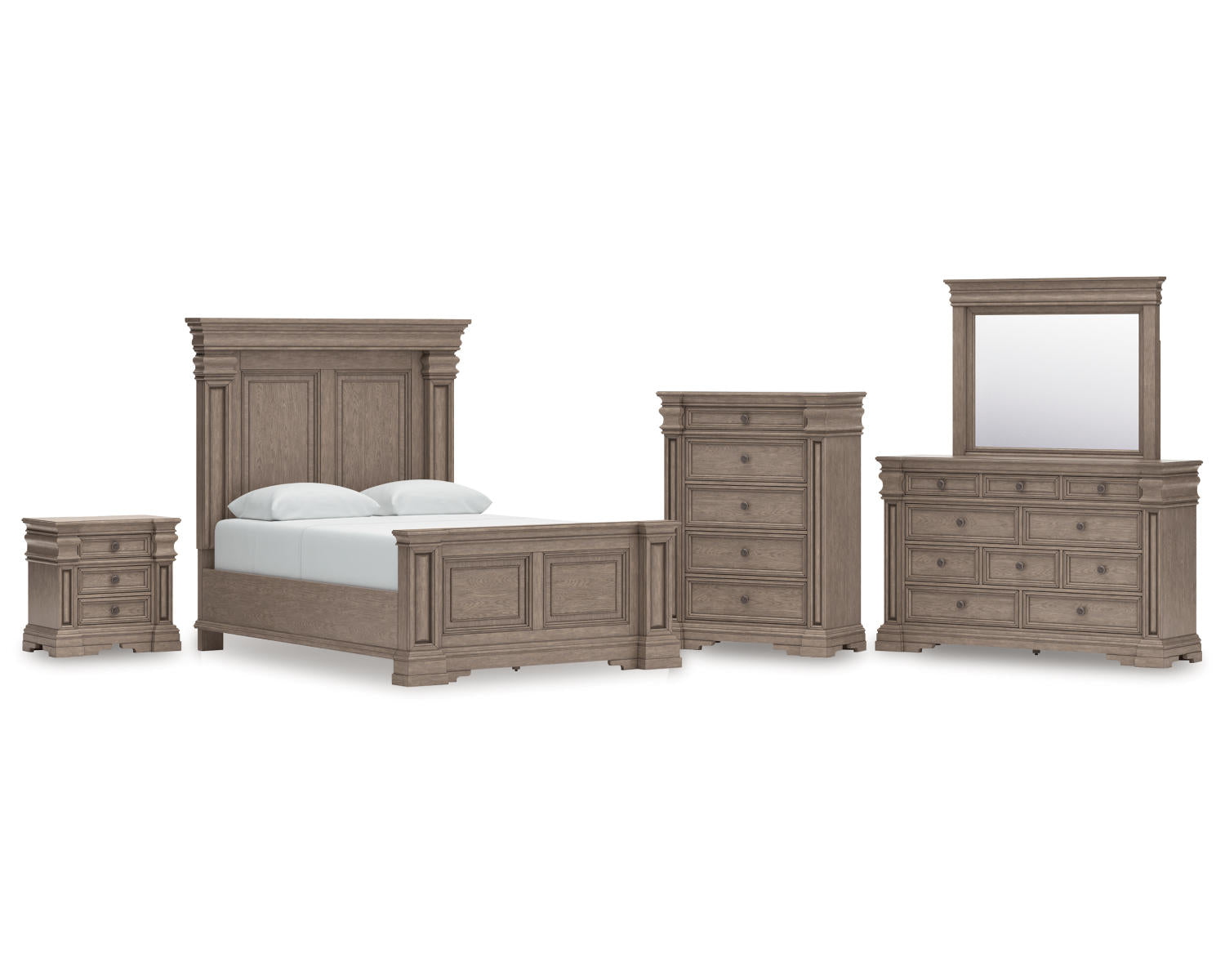 Blairhurst Queen Panel Bed, Dresser, Mirror, Chest and Nightstand