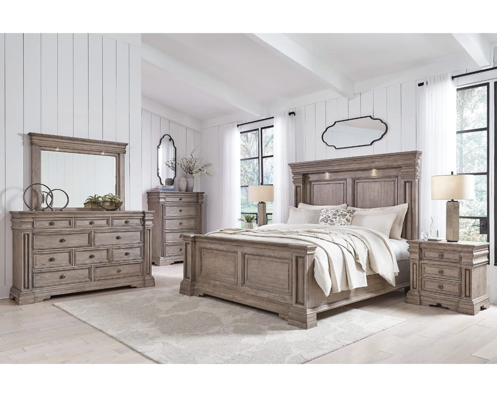 Blairhurst California King Panel Bed, Dresser and Mirror