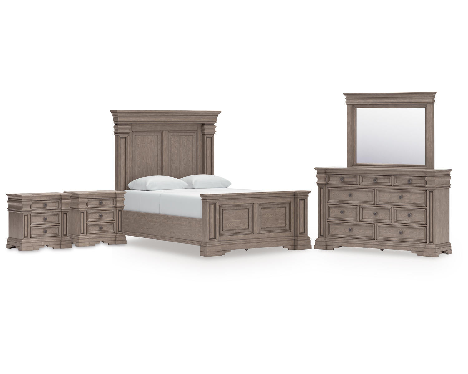 Blairhurst Queen Panel Bed, Dresser, Mirror and 2 Nightstands