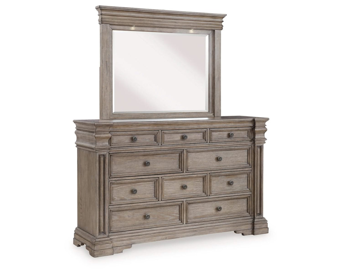 Blairhurst California King Panel Bed, Dresser and Mirror