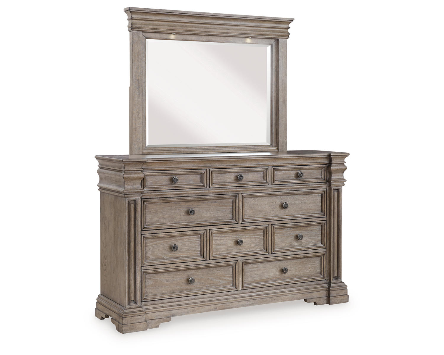 Blairhurst California King Panel Bed, Dresser and Mirror