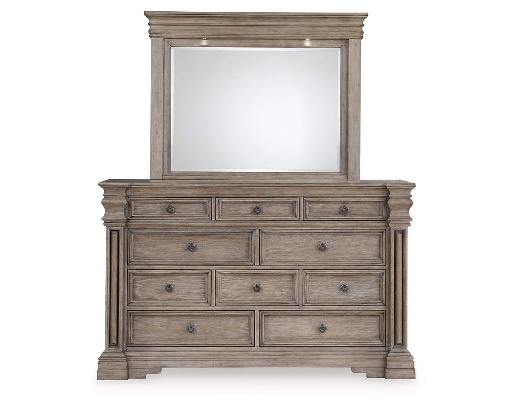 Blairhurst California King Panel Bed, Dresser and Mirror