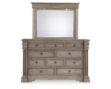 Blairhurst California King Panel Bed, Dresser and Mirror
