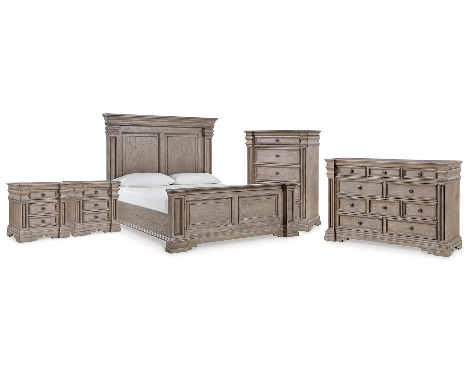 Blairhurst King Panel Bed, Dresser, Chest and 2  Nightstands