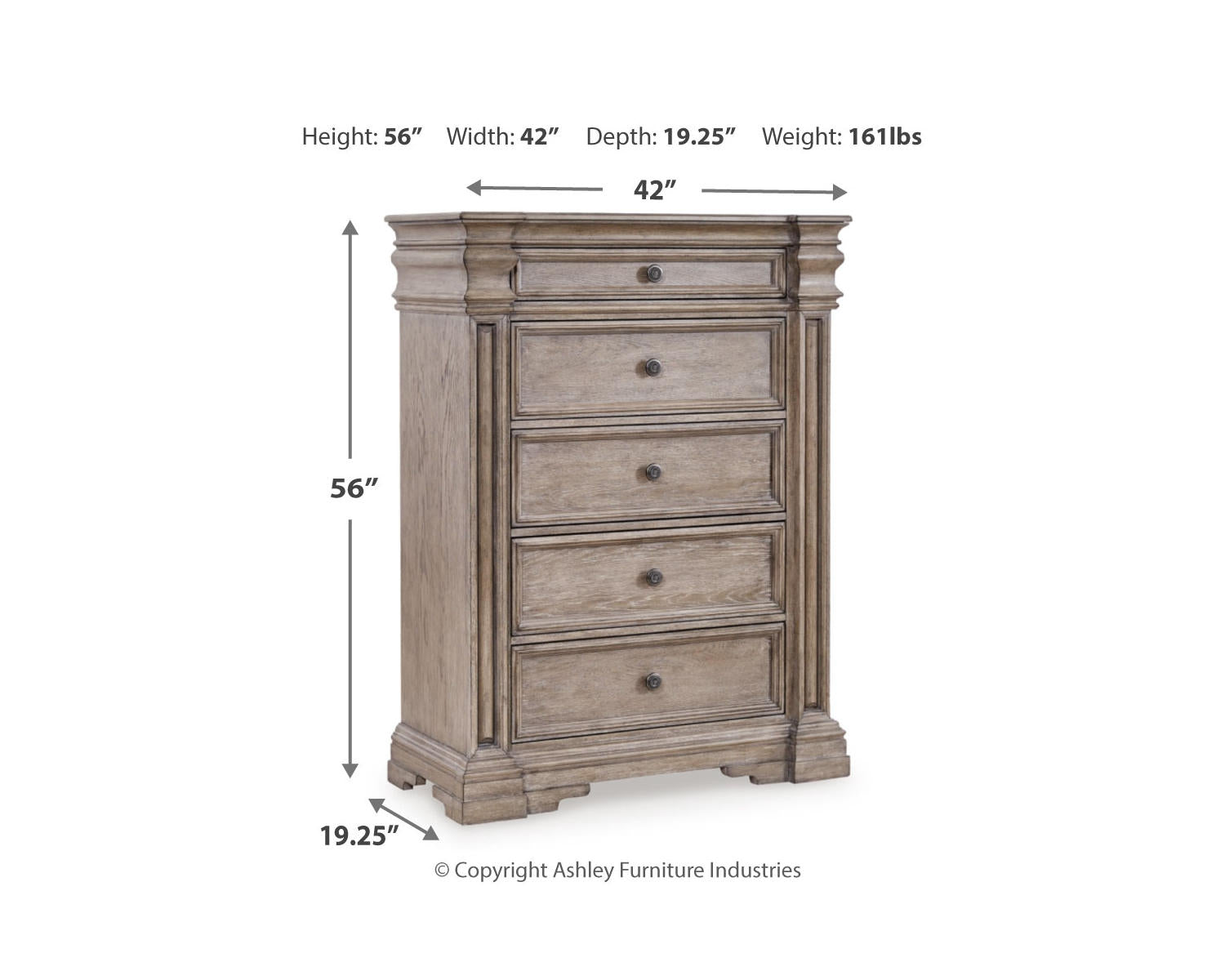 Blairhurst Queen Panel Bed, Dresser, Mirror, Chest and Nightstand