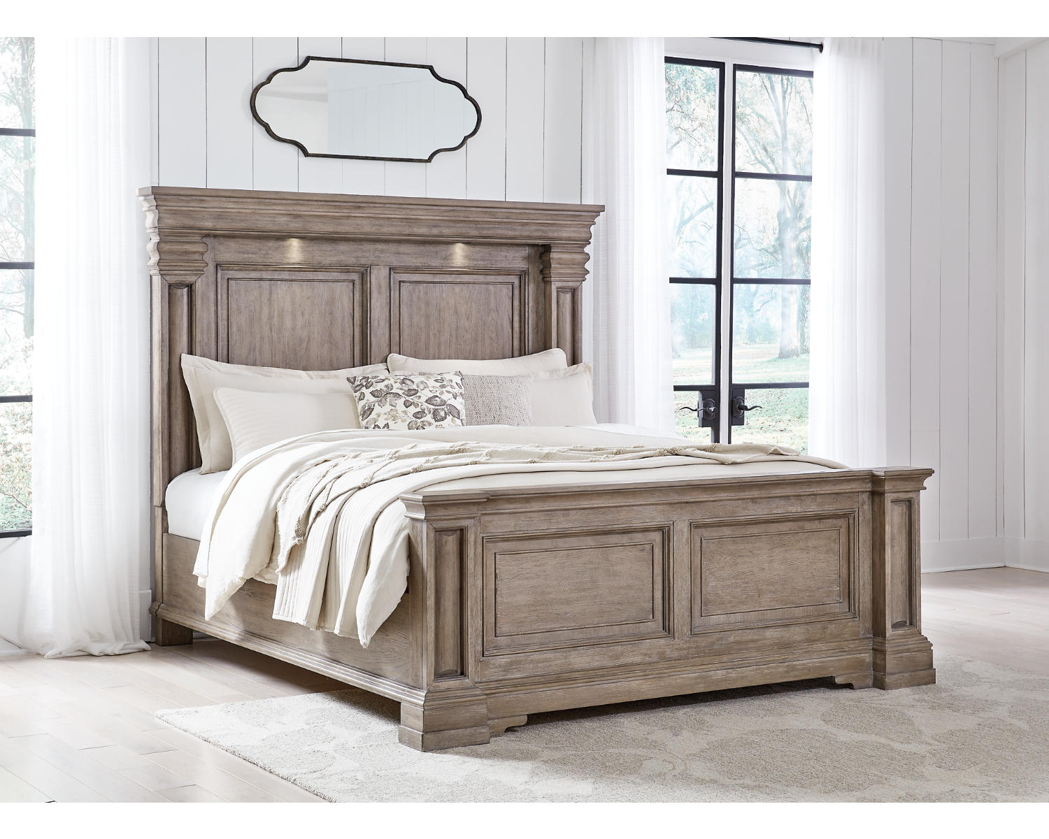 Blairhurst California King Panel Bed, Dresser and Mirror