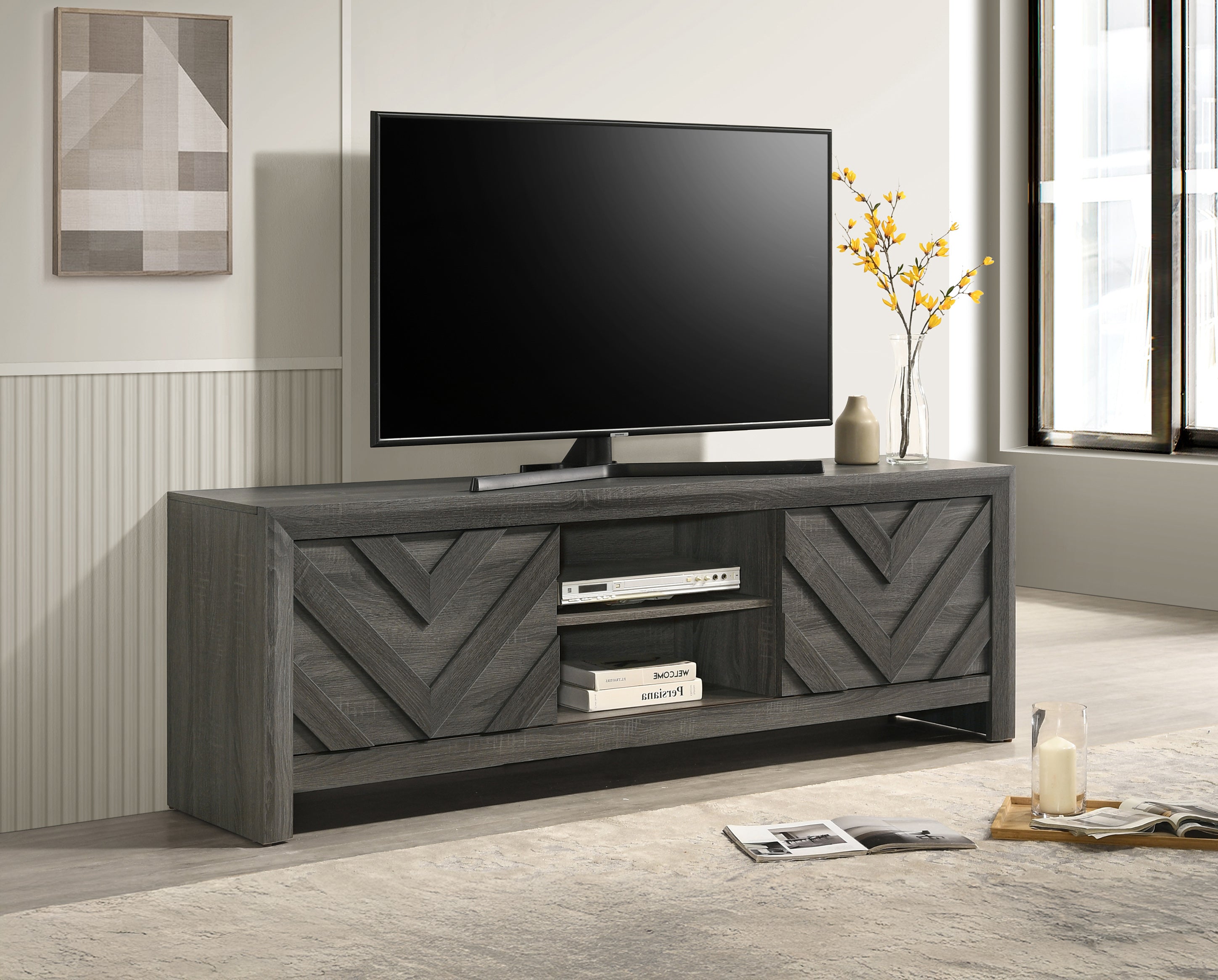 VALOR TV STAND-GREY